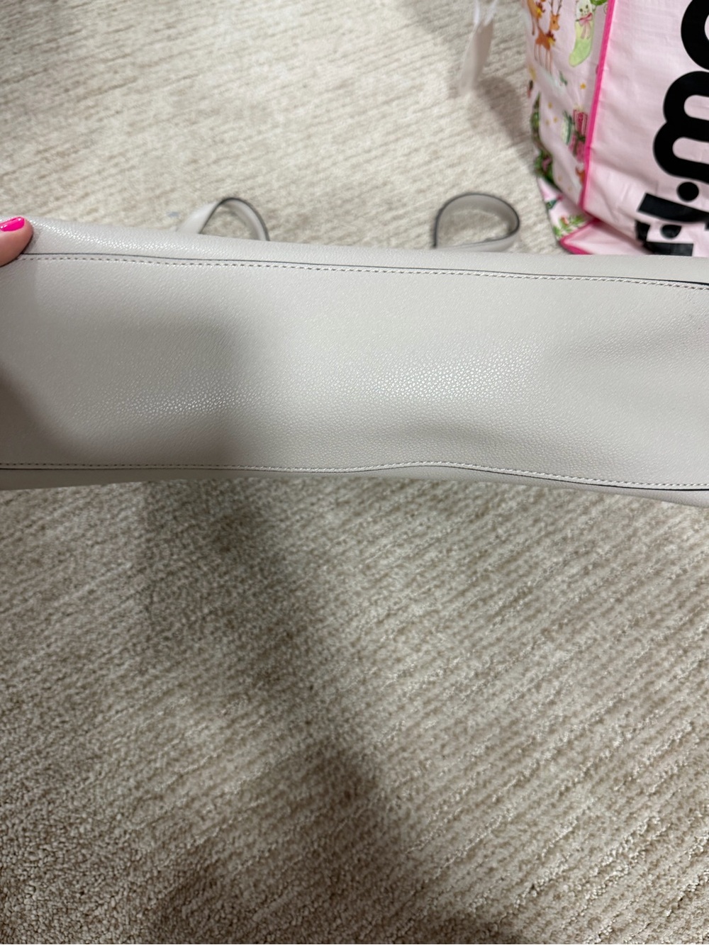 Nine West pebble tote in light gray - Picture 2 of 6